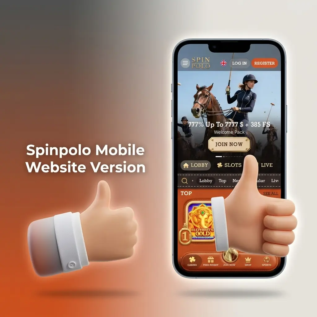 Spinpolo mobile website on smartphone browser with sports betting, casino games, and live dealer tables for NZ users