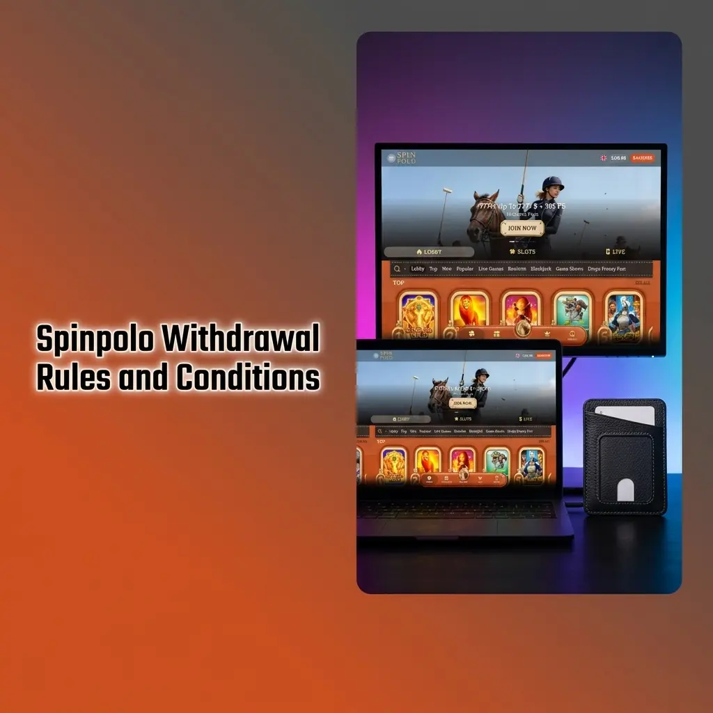 Spinpolo withdrawal rules covering KYC verification, wagering requirements, method consistency, limits, and account standing