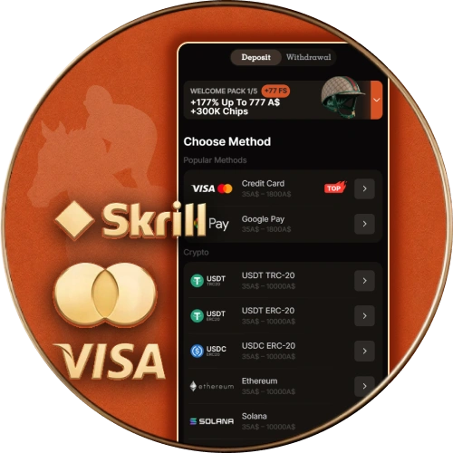 Manage your payment transactions securely inside the Spinpolo mobile app.