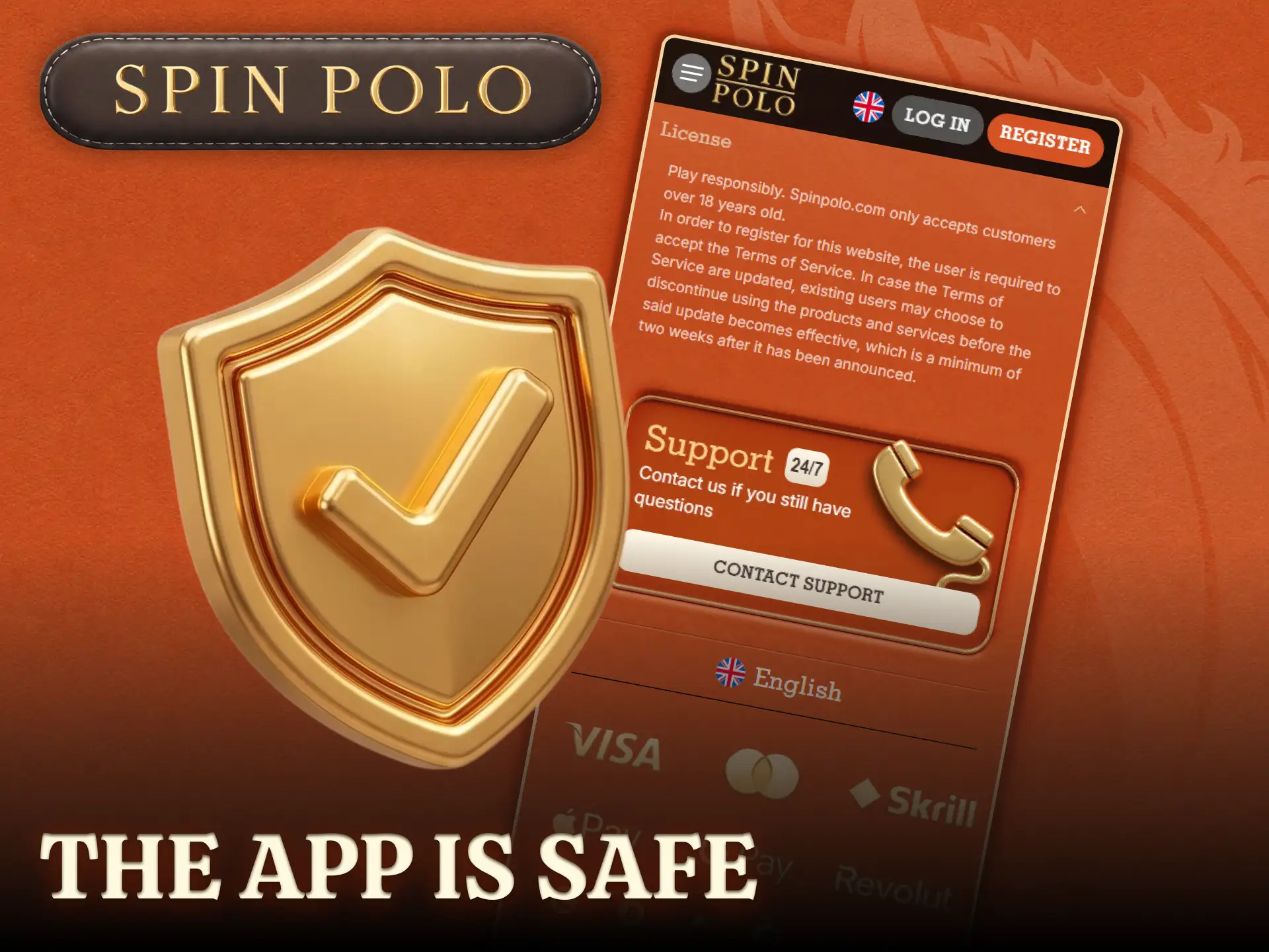 Verify security protocols to ensure it is safe to download the Spinpolo app APK.
