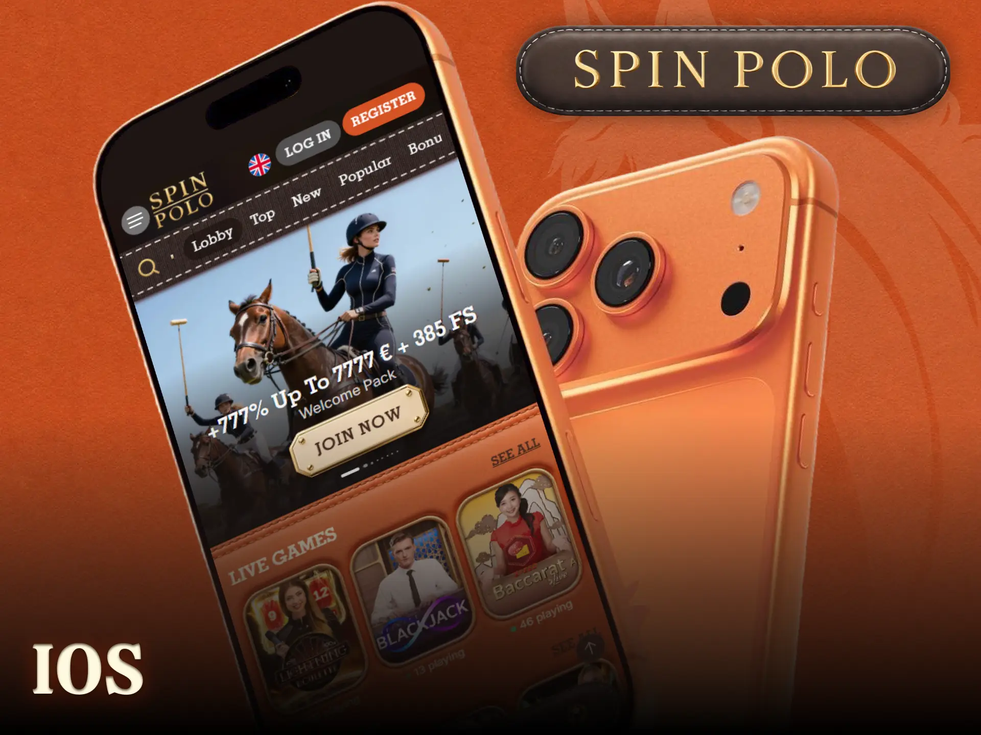 Download the official Spinpolo app for iOS to enjoy seamless casino gaming.