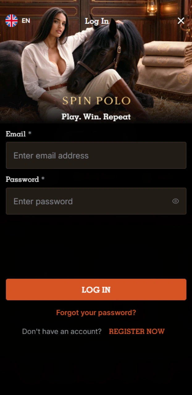Start your Spinpolo registration process to set up a personal betting profile.