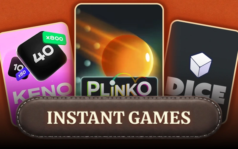 Enjoy fast-paced Instant Games with rounds decided in seconds on Spinpolo.