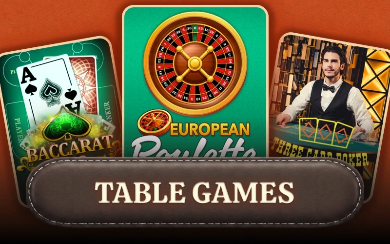 Play classic Table Games against the dealer using the Spinpolo online platform.