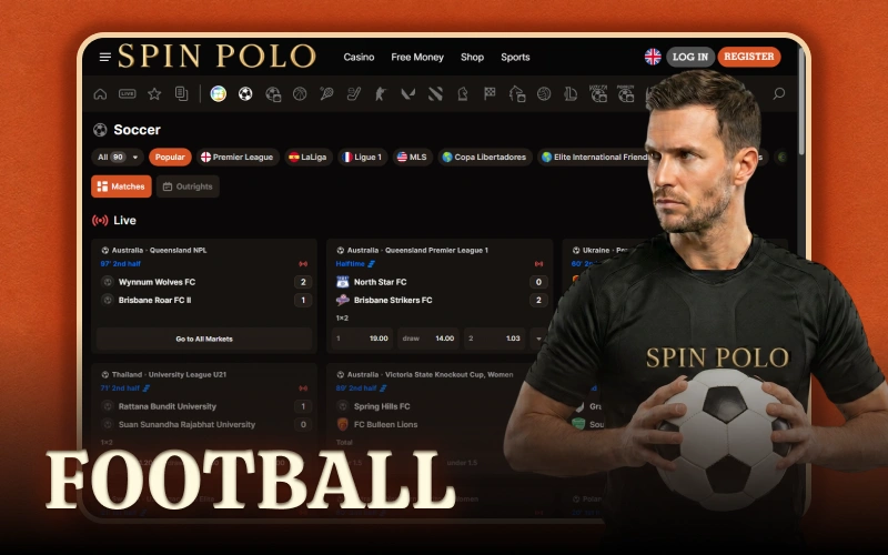 Predict Football match outcomes and enjoy competitive odds on Spinpolo.