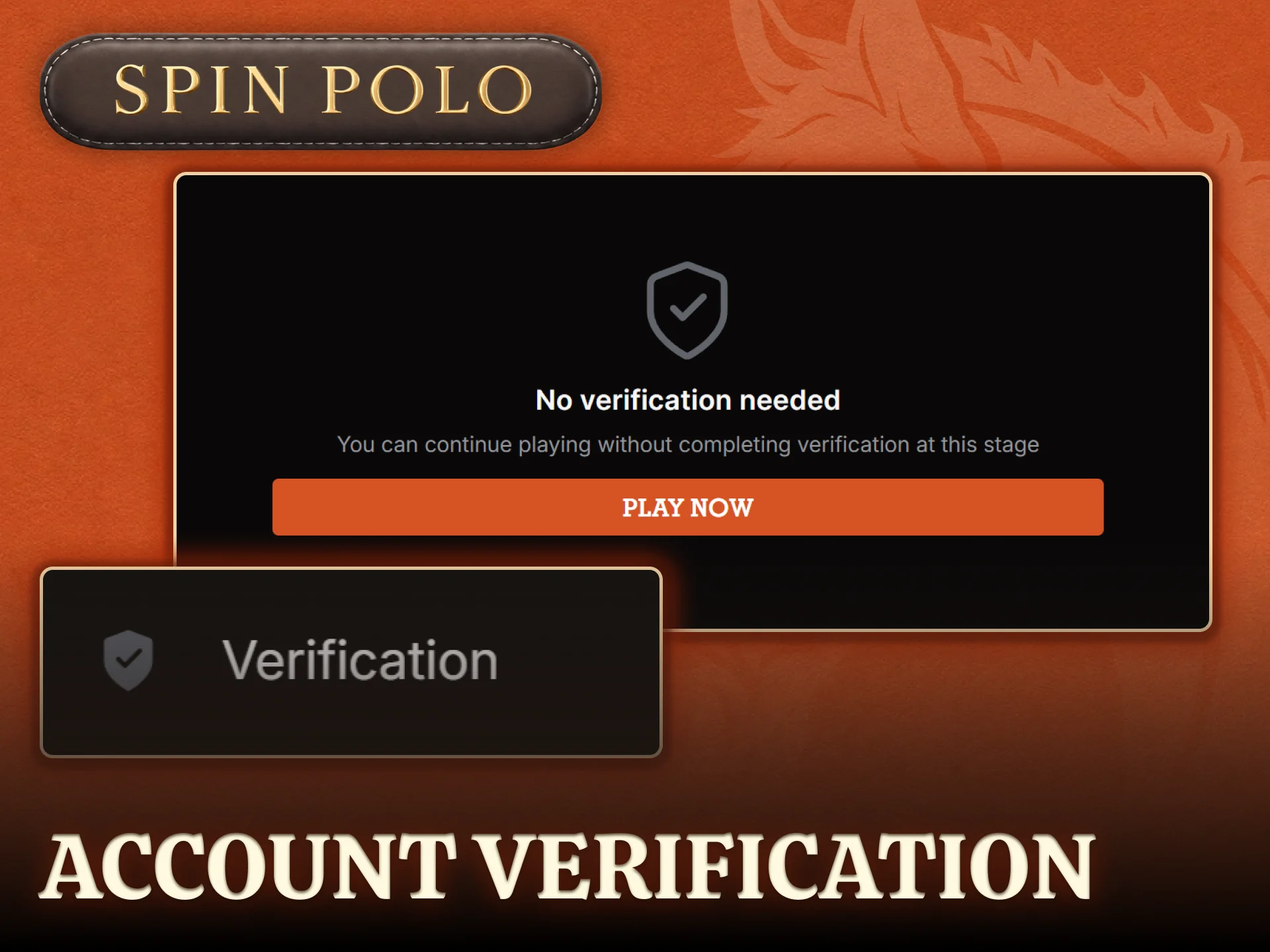 Verify your Spinpolo profile to ensure secure payouts and account protection.