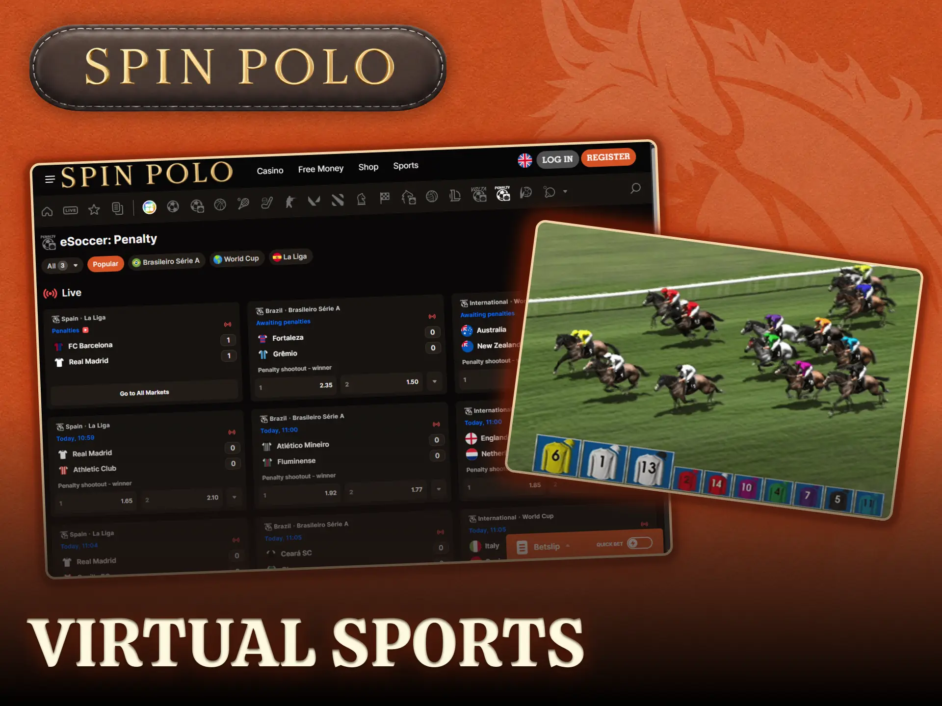 Bet on dynamic virtual sports tournaments using the Spinpolo gaming platform.