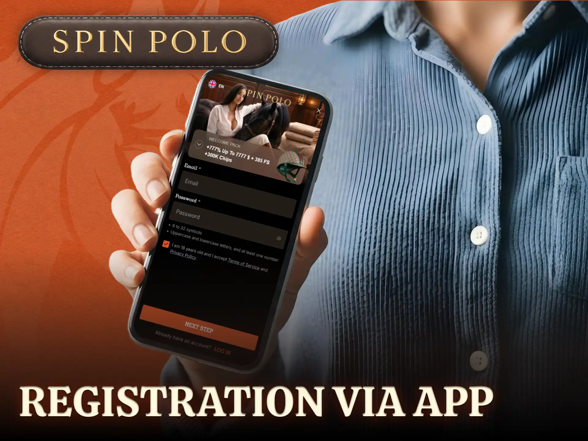 Register your personal account via the Spinpolo mobile app today.