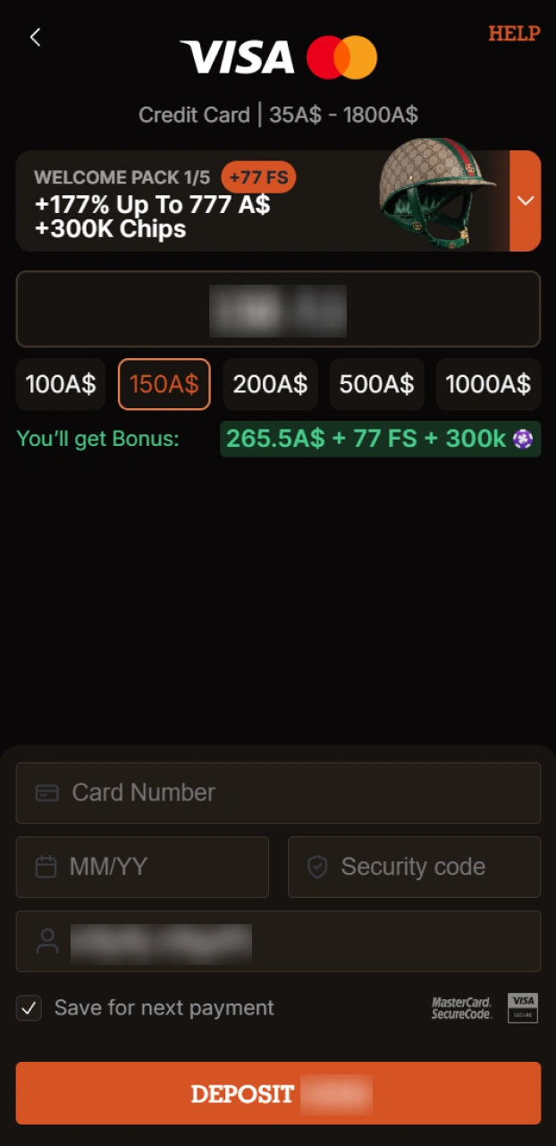 Deposit money using standard payment options to trigger your Spinpolo bonus.