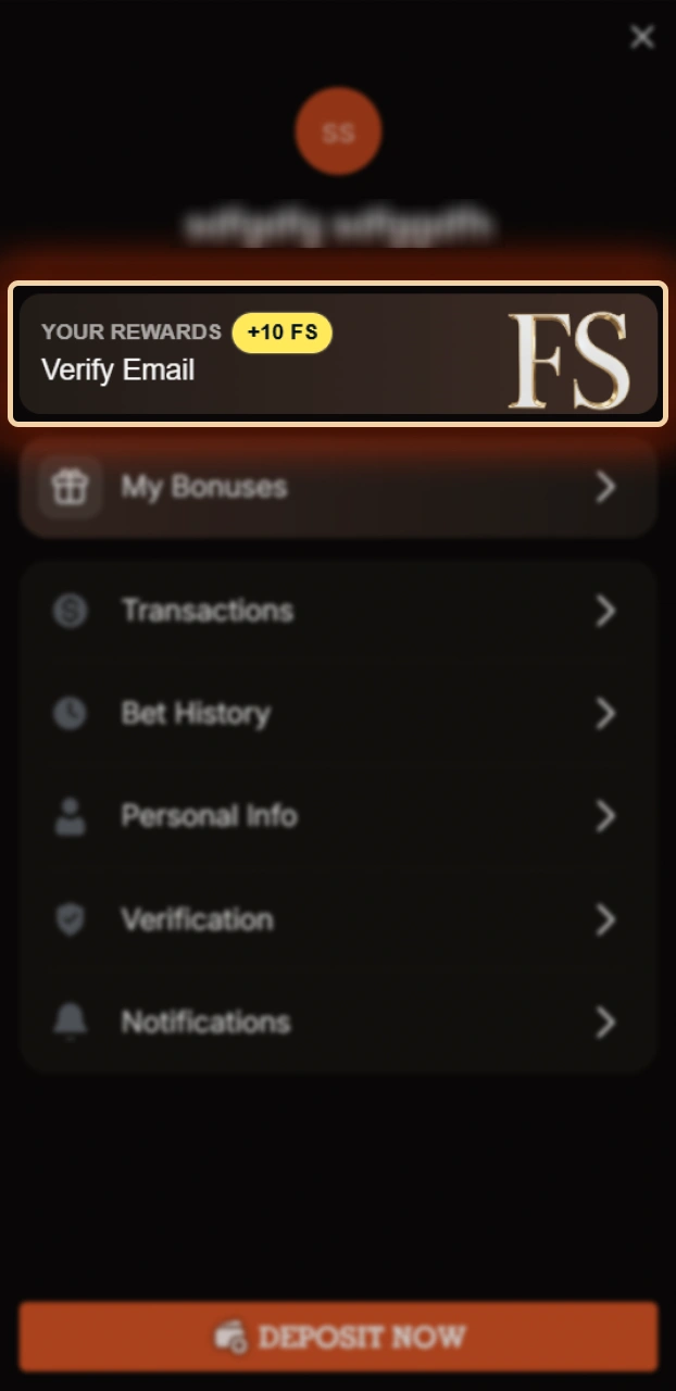 Confirm your new gaming profile to complete the Spinpolo sign up procedure.