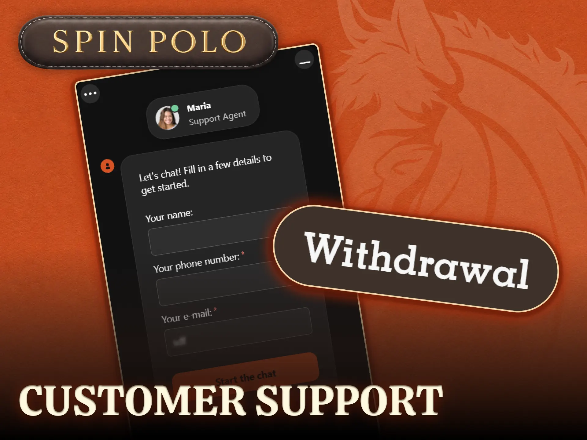Ask the customer support experts for help with the Spinpolo withdrawal issue.